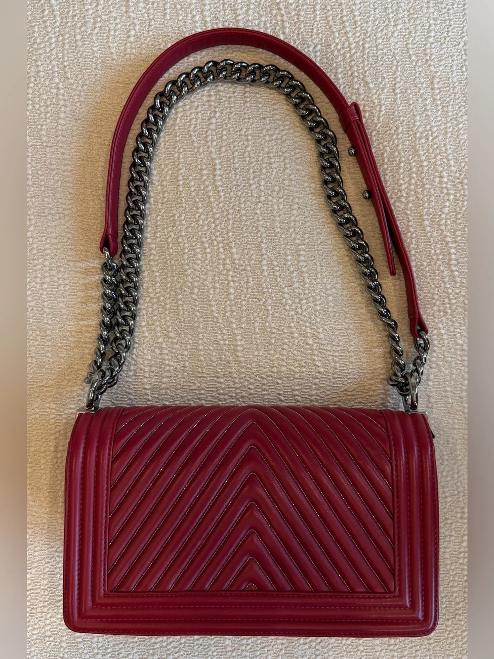 CHANEL rich burgundy